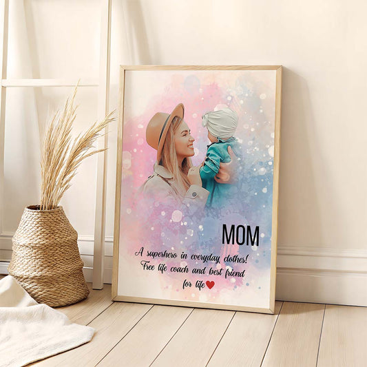 Imagine în Pictură, Pictură Acuarelă a Fotografiei de Familie