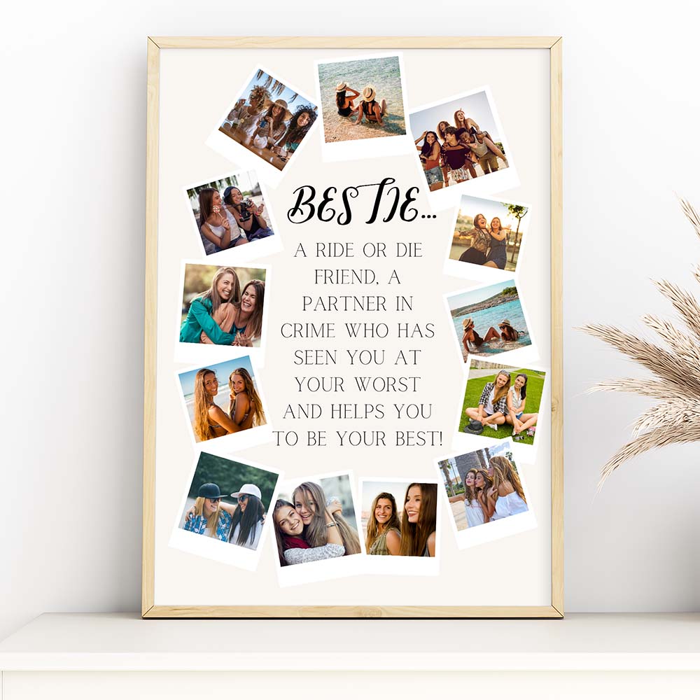 Collage with 13 Photos and Personalized Text